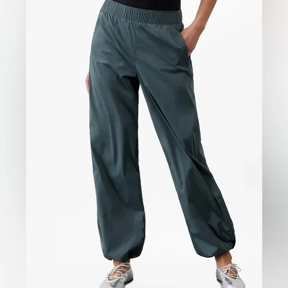 ✨️NEW Athleta Rise Eden Dark Teal Track Pants - Picture 3 of 7